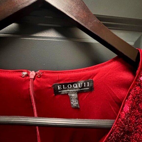 Eloquii Red Sequin Dress 22W - Picture 5 of 6